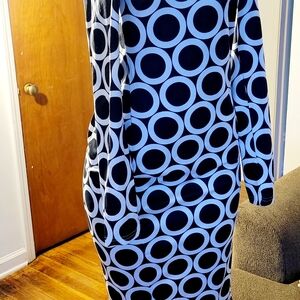 Black and White Circle Pattern Dress